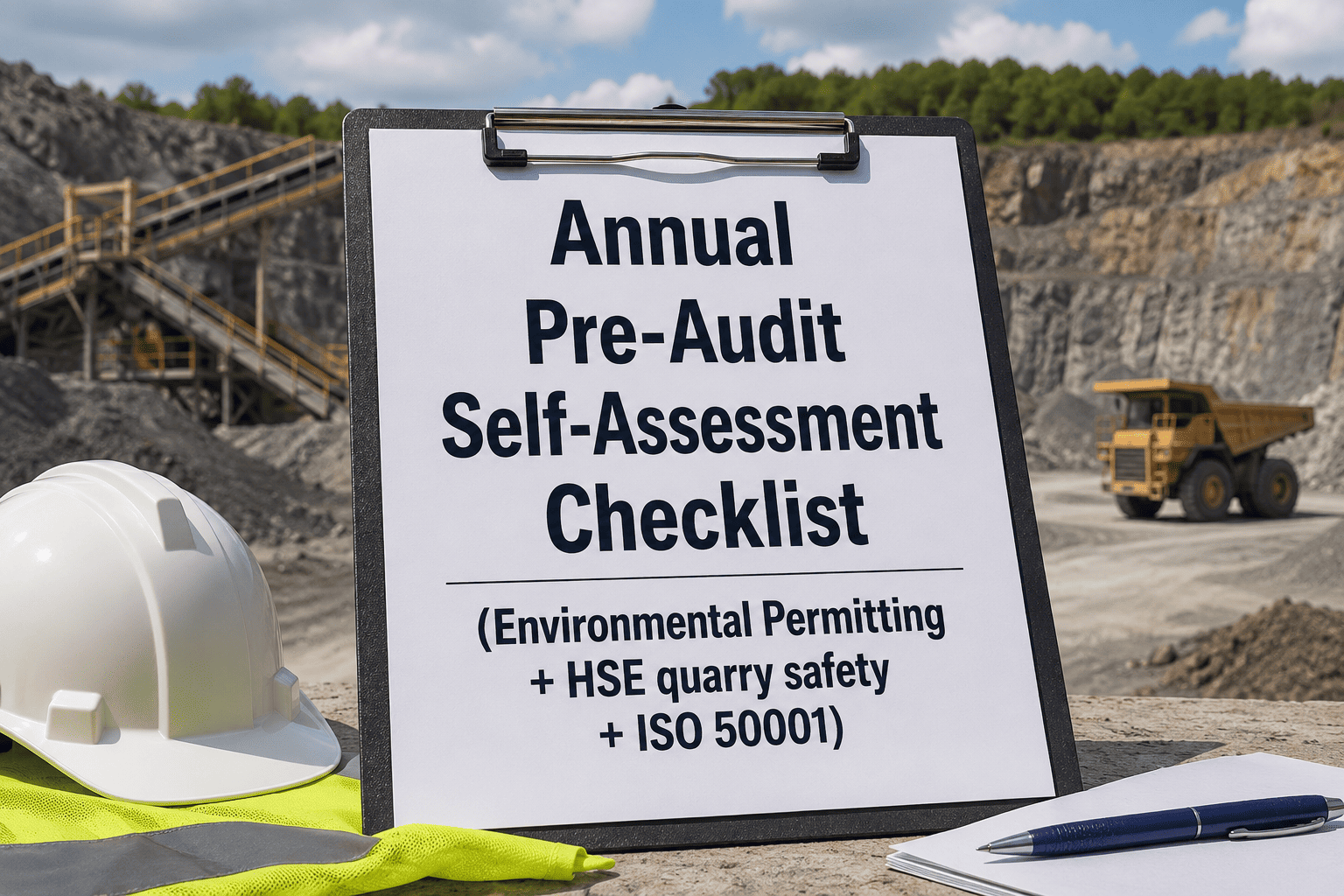 annual-pre-audit-self-assessment-checklist-(environmental-permitting---hse-quarry-safety---iso-50001)