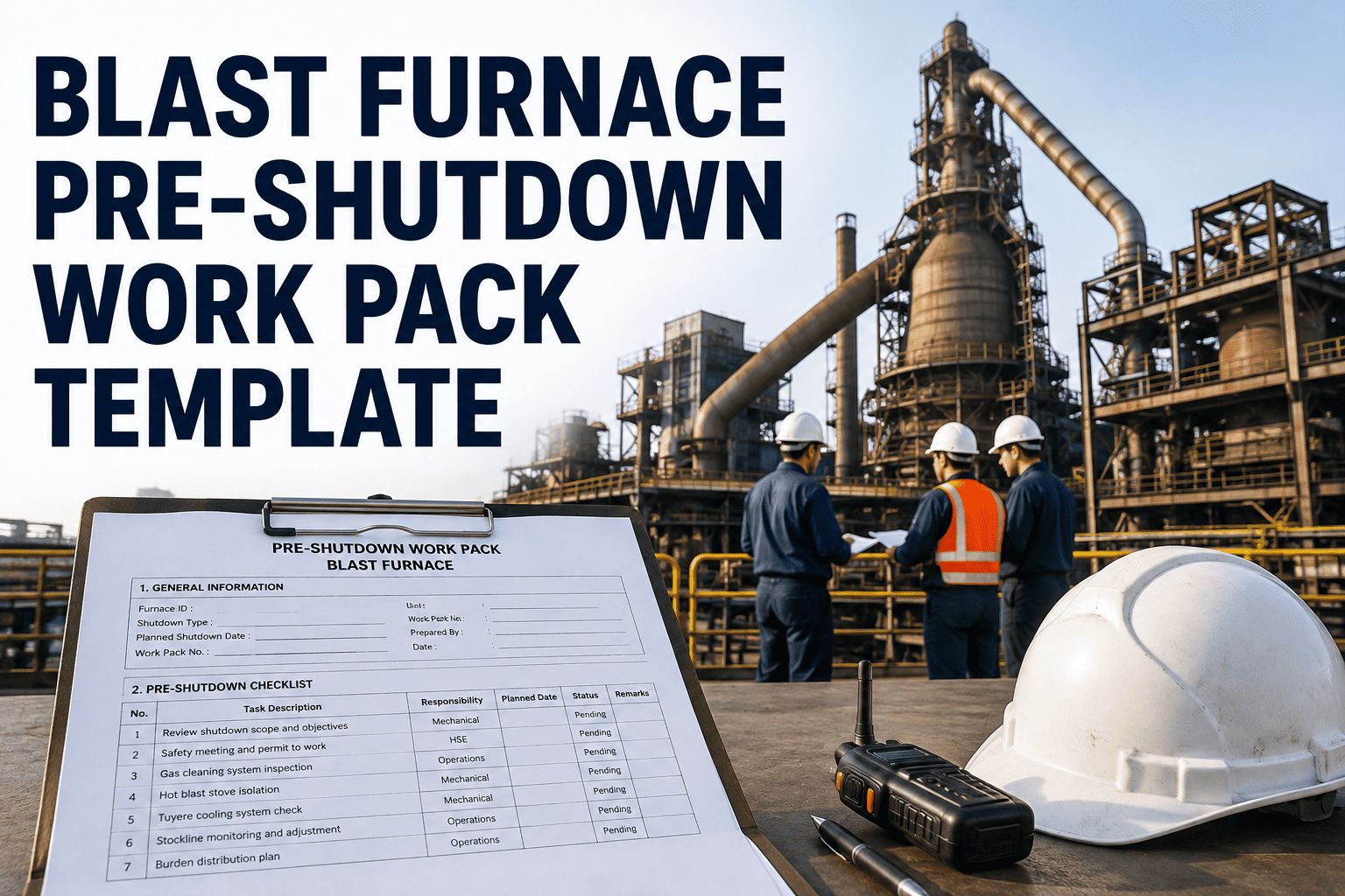 blast-furnace-pre-shutdown-work-pack-template