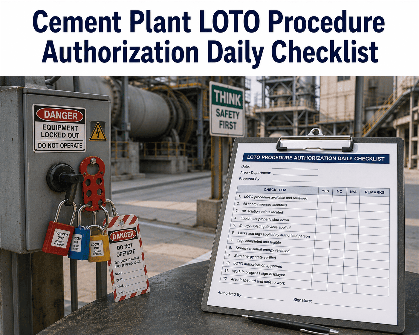 cement-plant-loto-procedure-authorization-daily-checklist