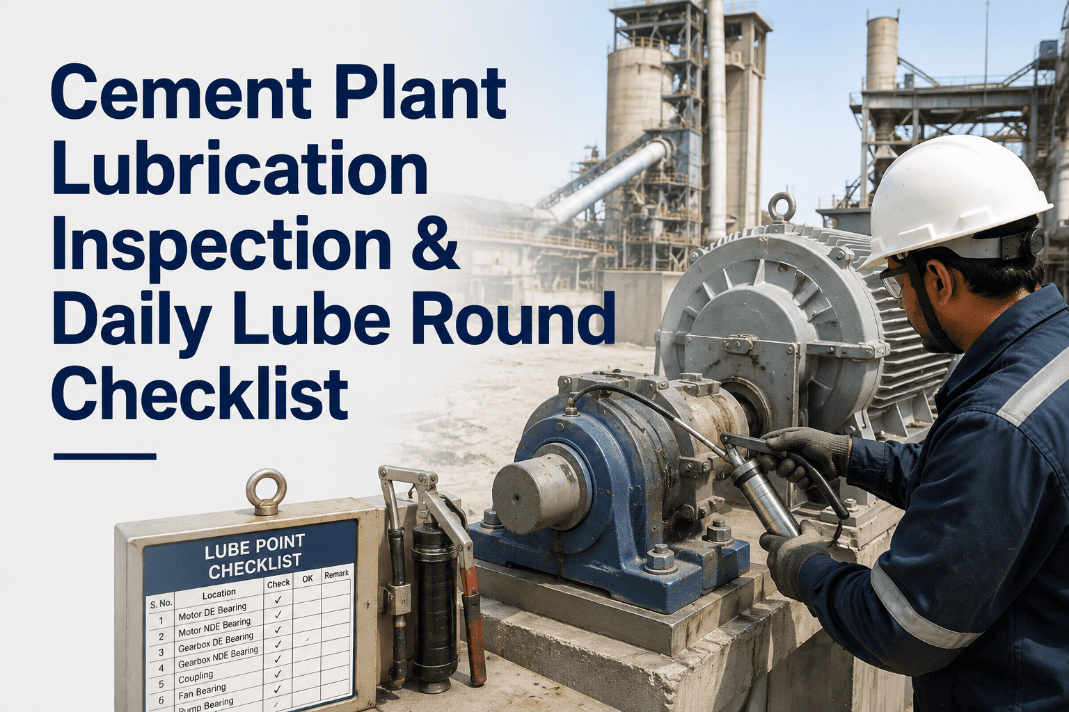 cement-plant-lubrication-inspection-daily-lube-round-checklist