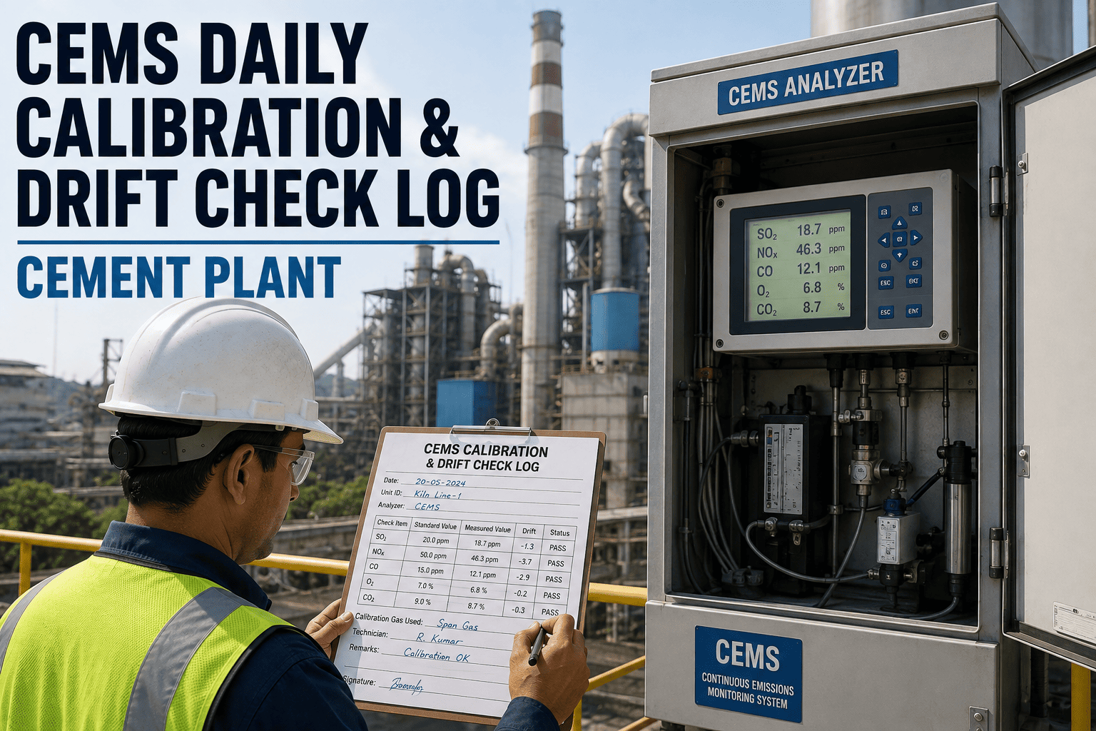 cems-daily-calibration-drift-check-log-cement-plant