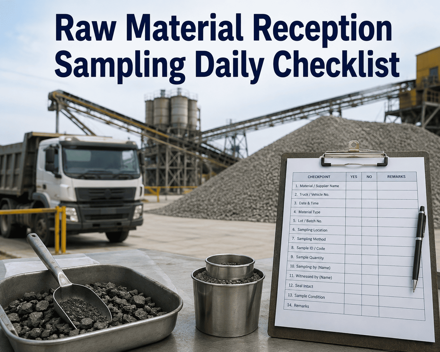 raw-material-reception-sampling-daily-checklist-cement