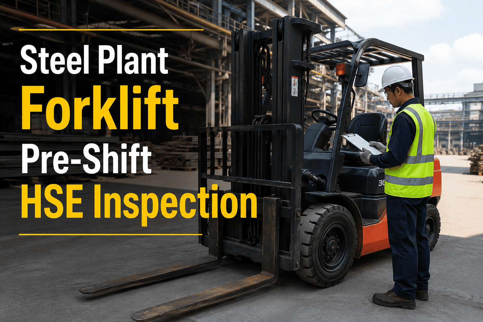 steel-plant-forklift-pre-shift-hse-inspection