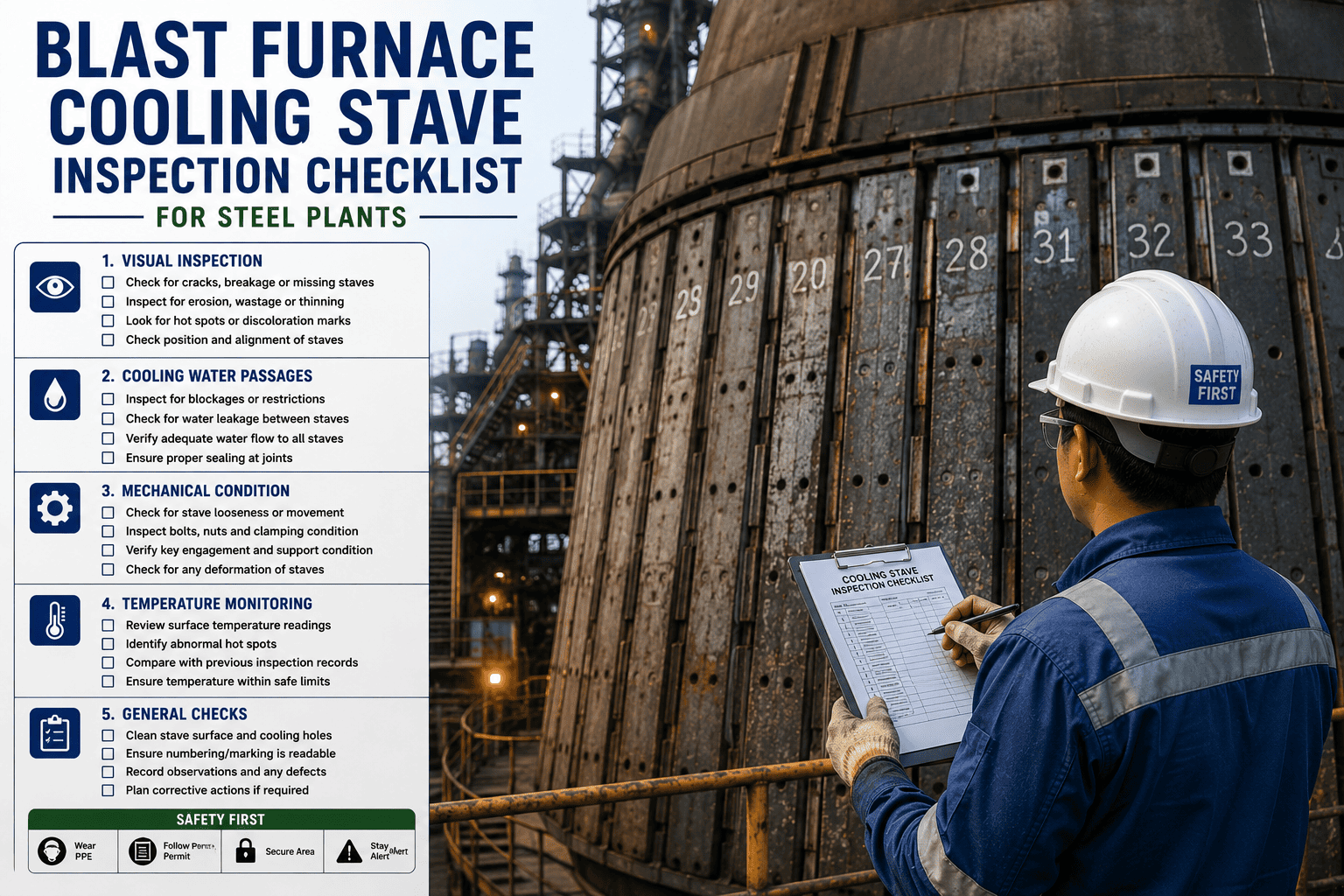 blast-furnace-cooling-stave-inspection-checklist