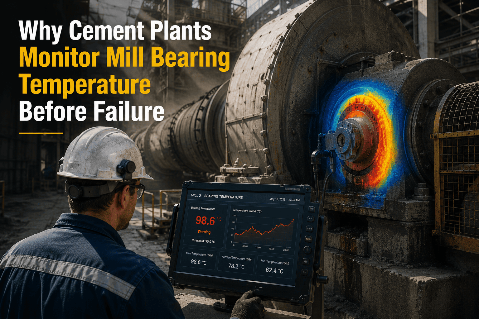 cement-plant-mill-bearing-temperature-monitoring