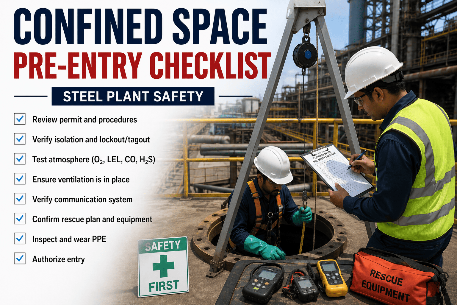confined-space-pre-entry-checklist-steel-plant
