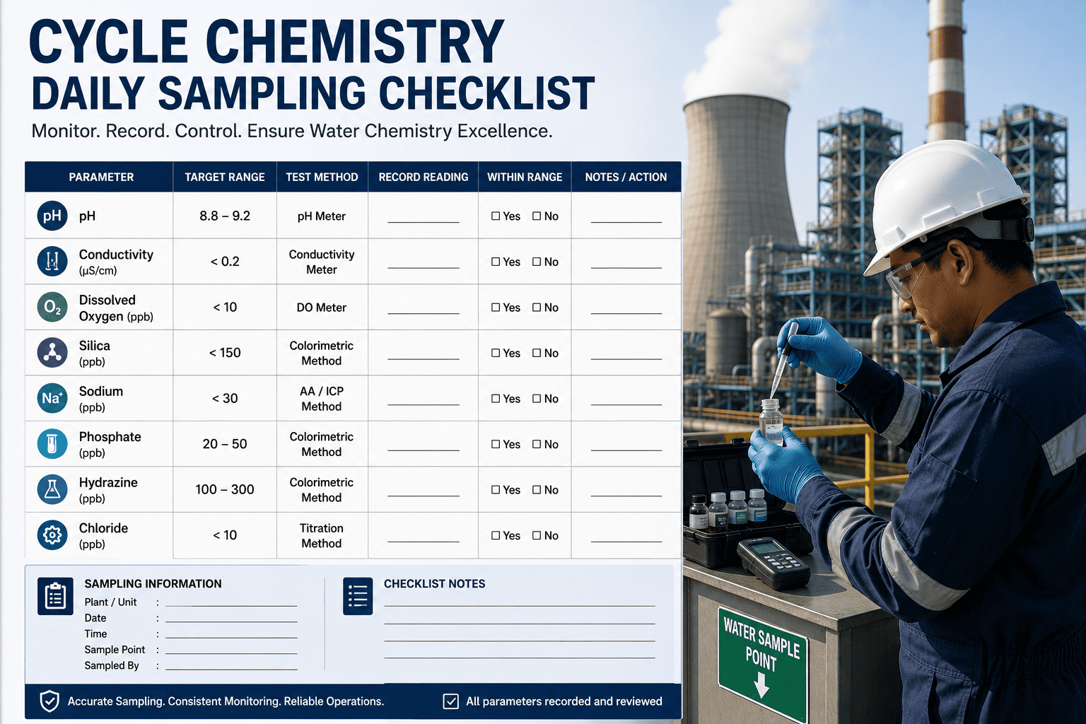 cycle-chemistry-daily-sampling-checklist