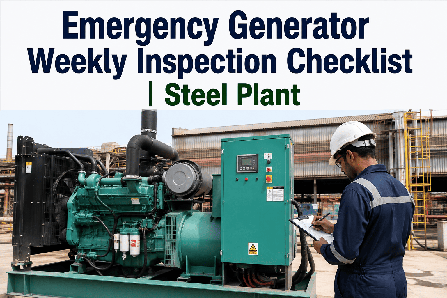 emergency-generator-weekly-inspection-checklist-steel-plant