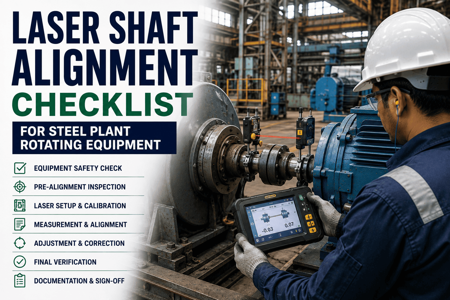 laser-shaft-alignment-checklist-steel-plant