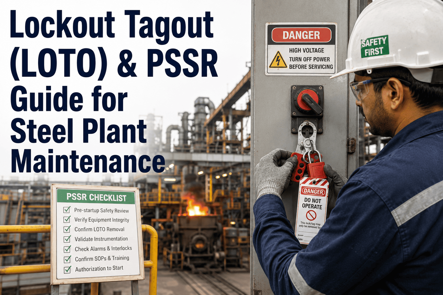 Lockout Tagout (LOTO) & PSSR Guide for Steel Plant Maintenance
