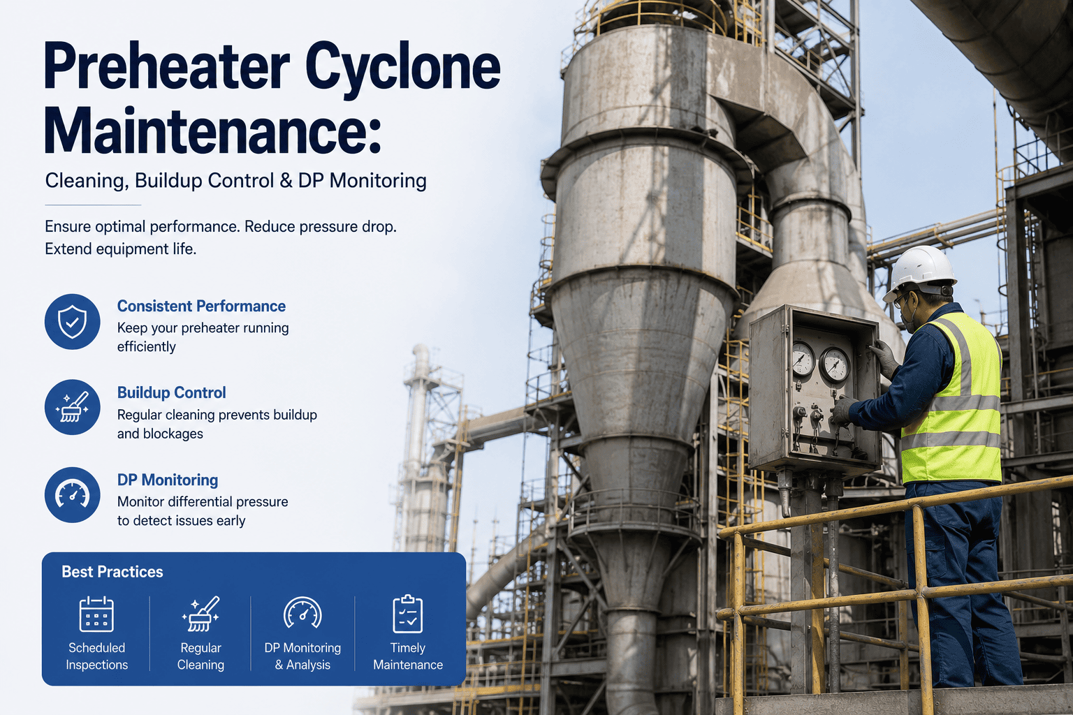 preheater-cyclone-maintenance-cleaning-buildup-control