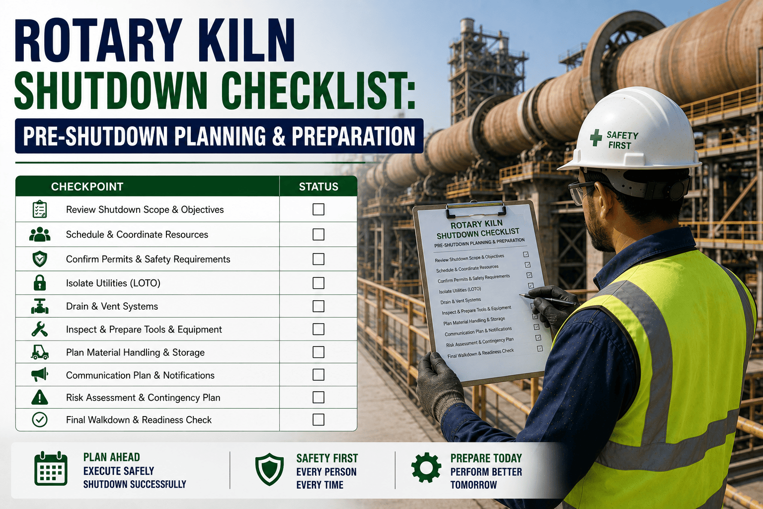rotary-kiln-pre-shutdown-checklist