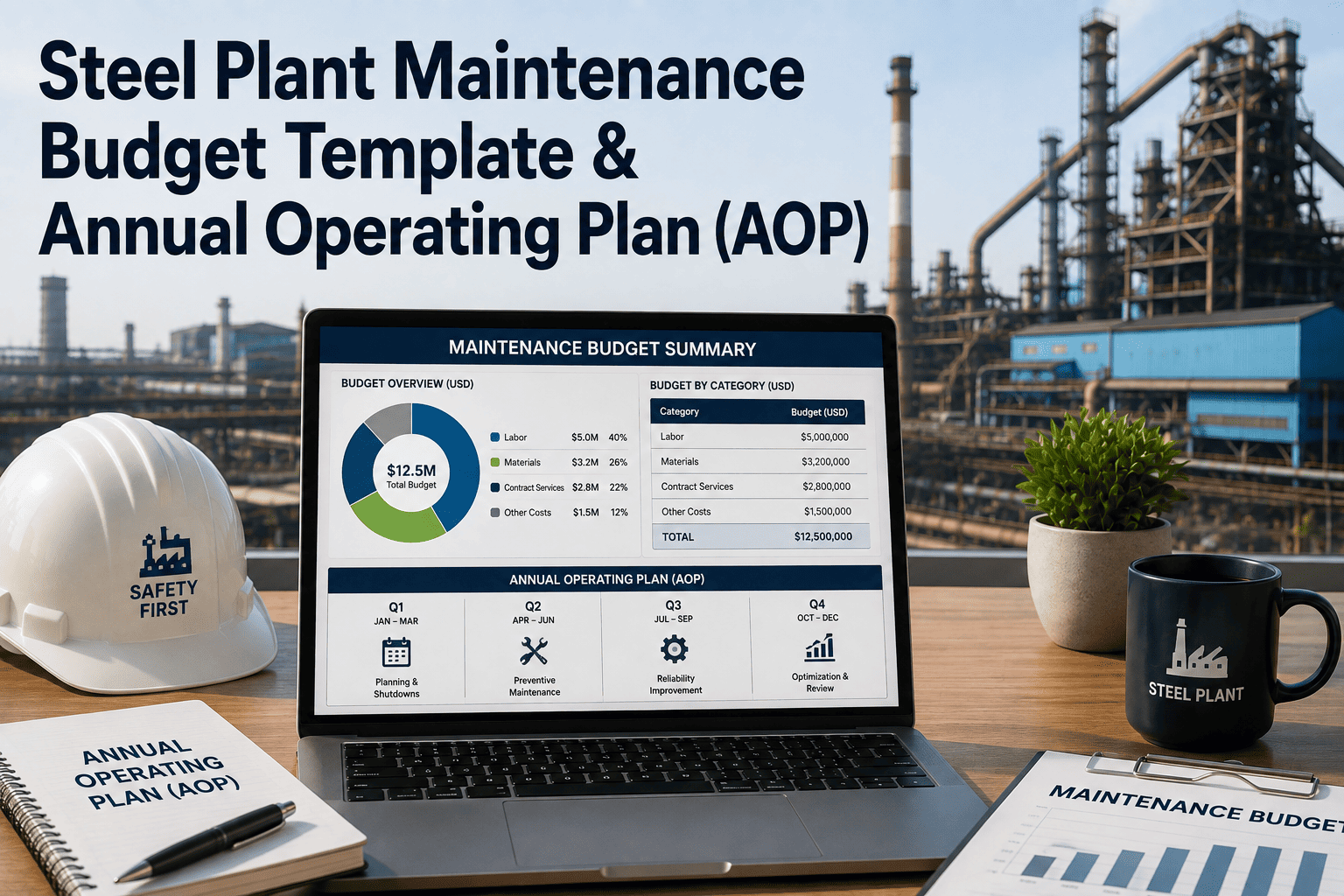 steel-plant-maintenance-budget-aop-template