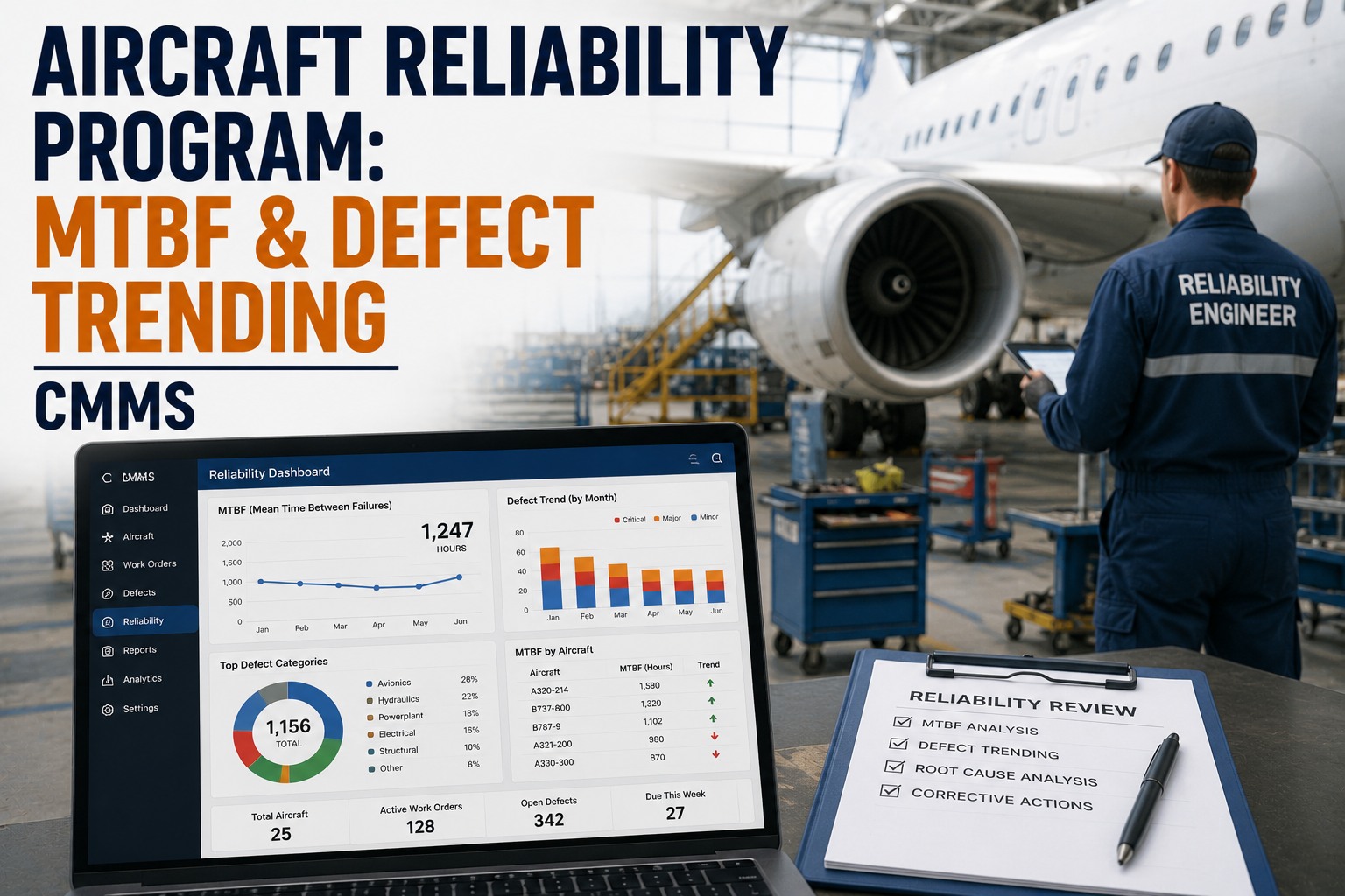 aircraft-reliability-program-mtbf-defect-trending-cmms