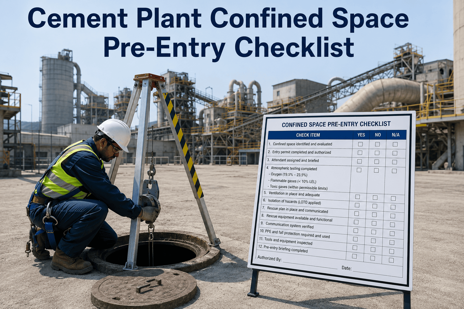 cement-plant-confined-space-pre-entry-checklist