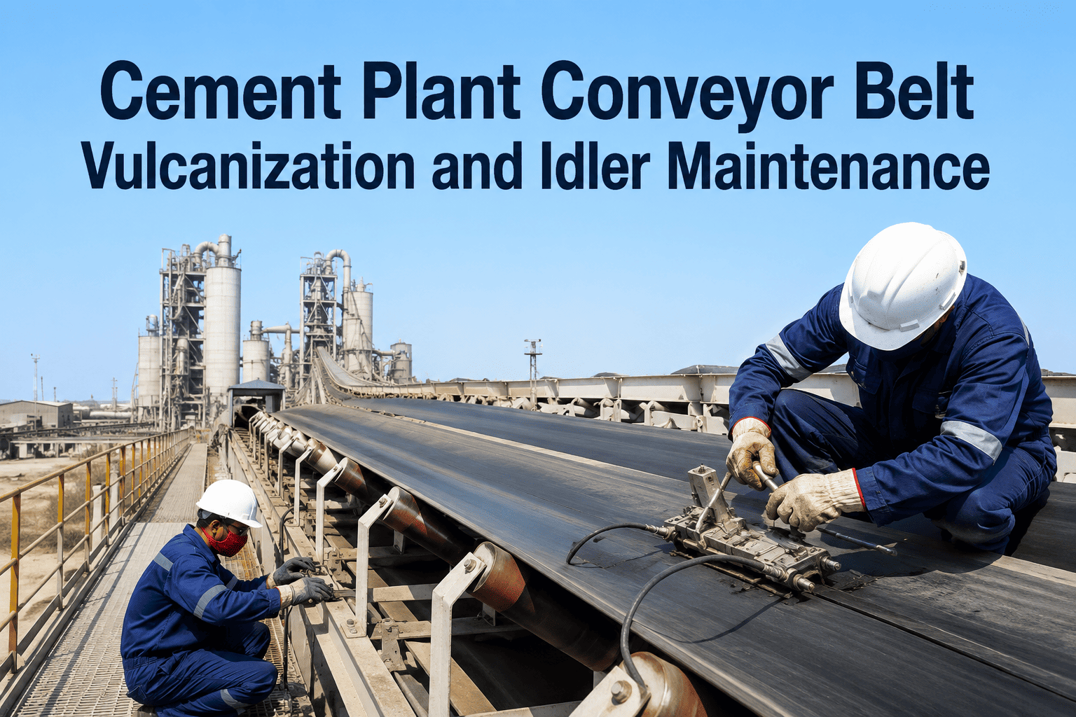 cement-plant-conveyor-belt-vulcanization-idler-maintenance