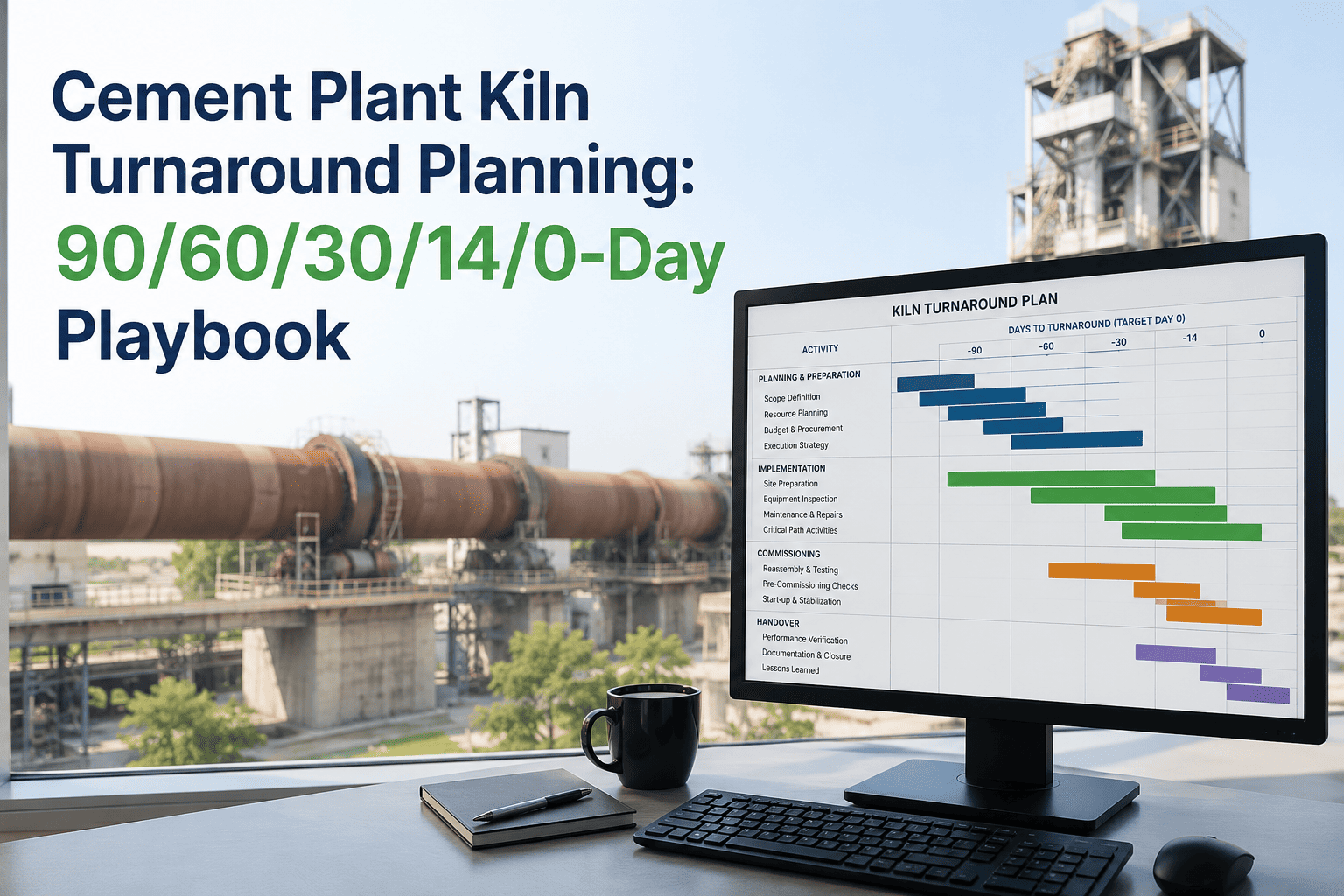 cement-plant-kiln-turnaround-planning-90-60-30-14-0-day-playbook
