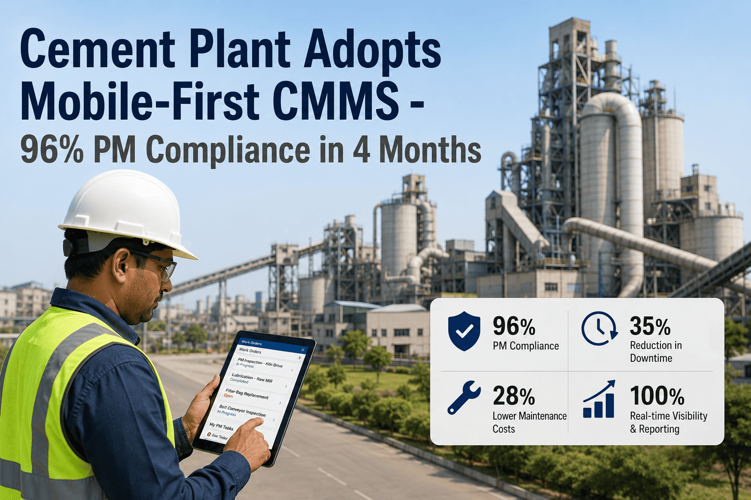 cement-plant-mobile-first-cmms-96-percent-pm-compliance-4-months