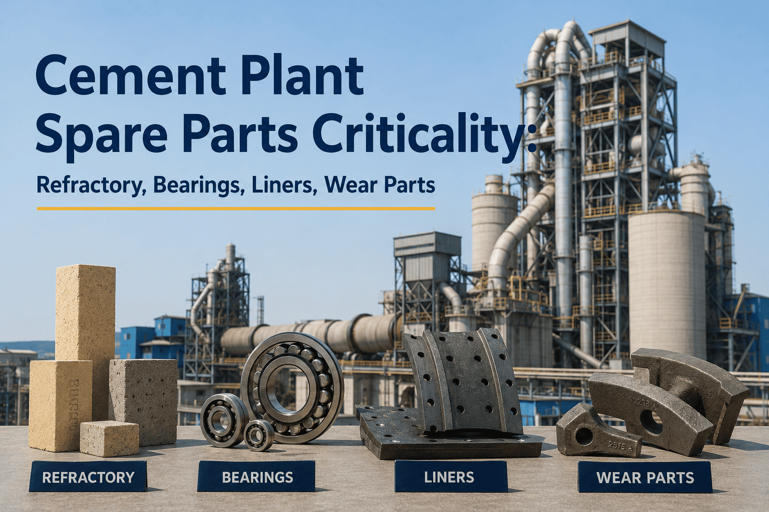 cement-plant-spare-parts-criticality-refractory-bearings-liners
