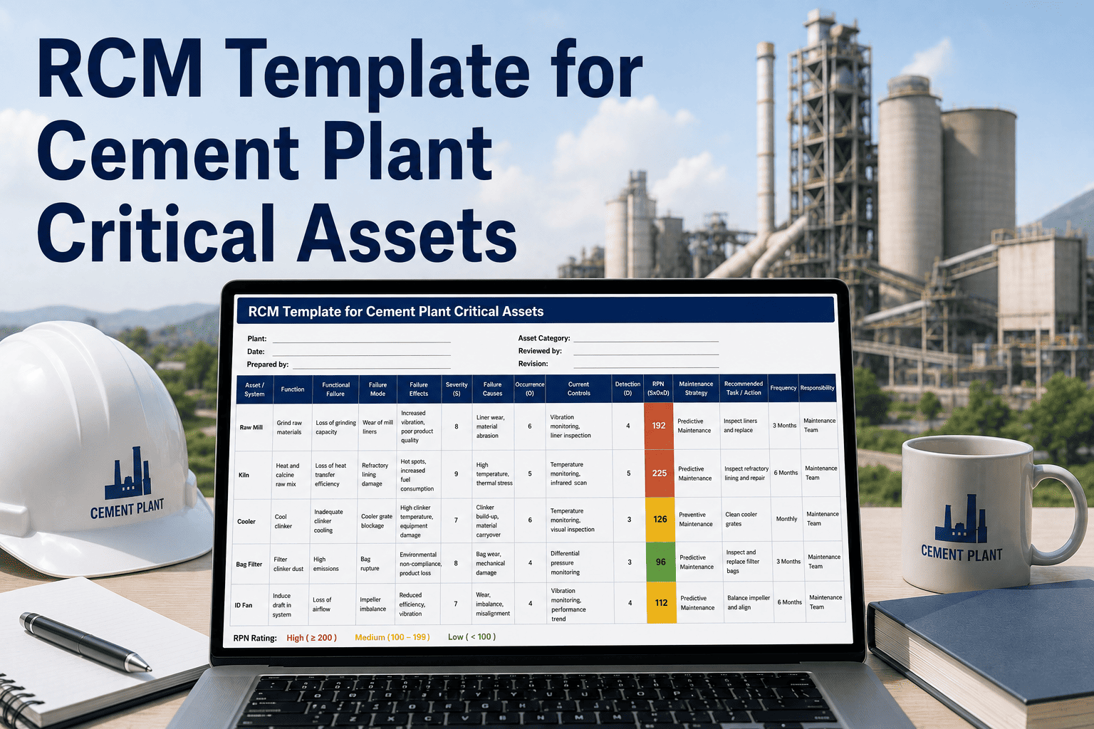 rcm-template-cement-plant-critical-assets