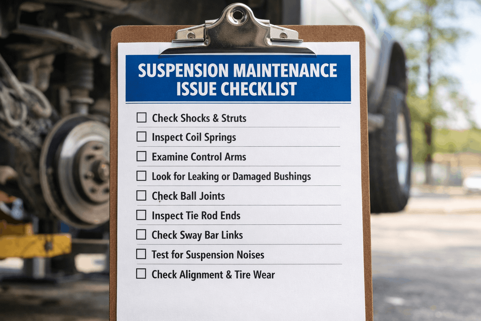 suspension-maintenance-issue-checklist