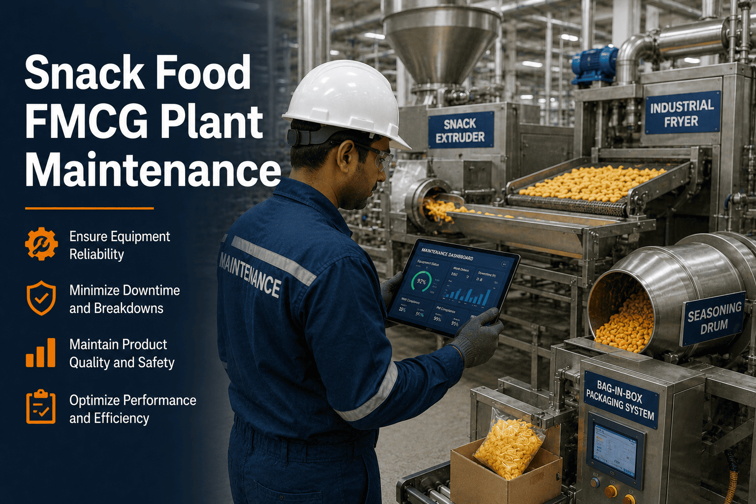 snack-food-fmcg-plant-maintenance-extruder-fryer-seasoner
