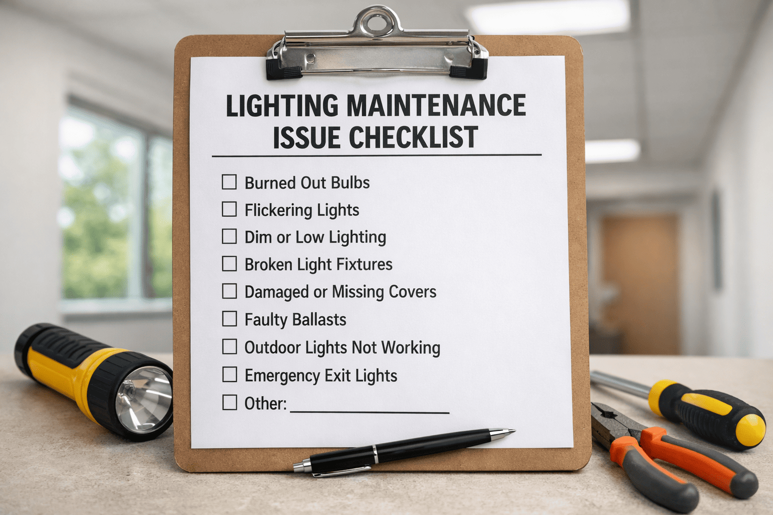 lighting-maintenance-issue-checklist