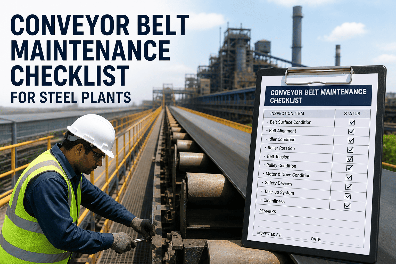 conveyor-belt-maintenance-checklist-steel-plants
