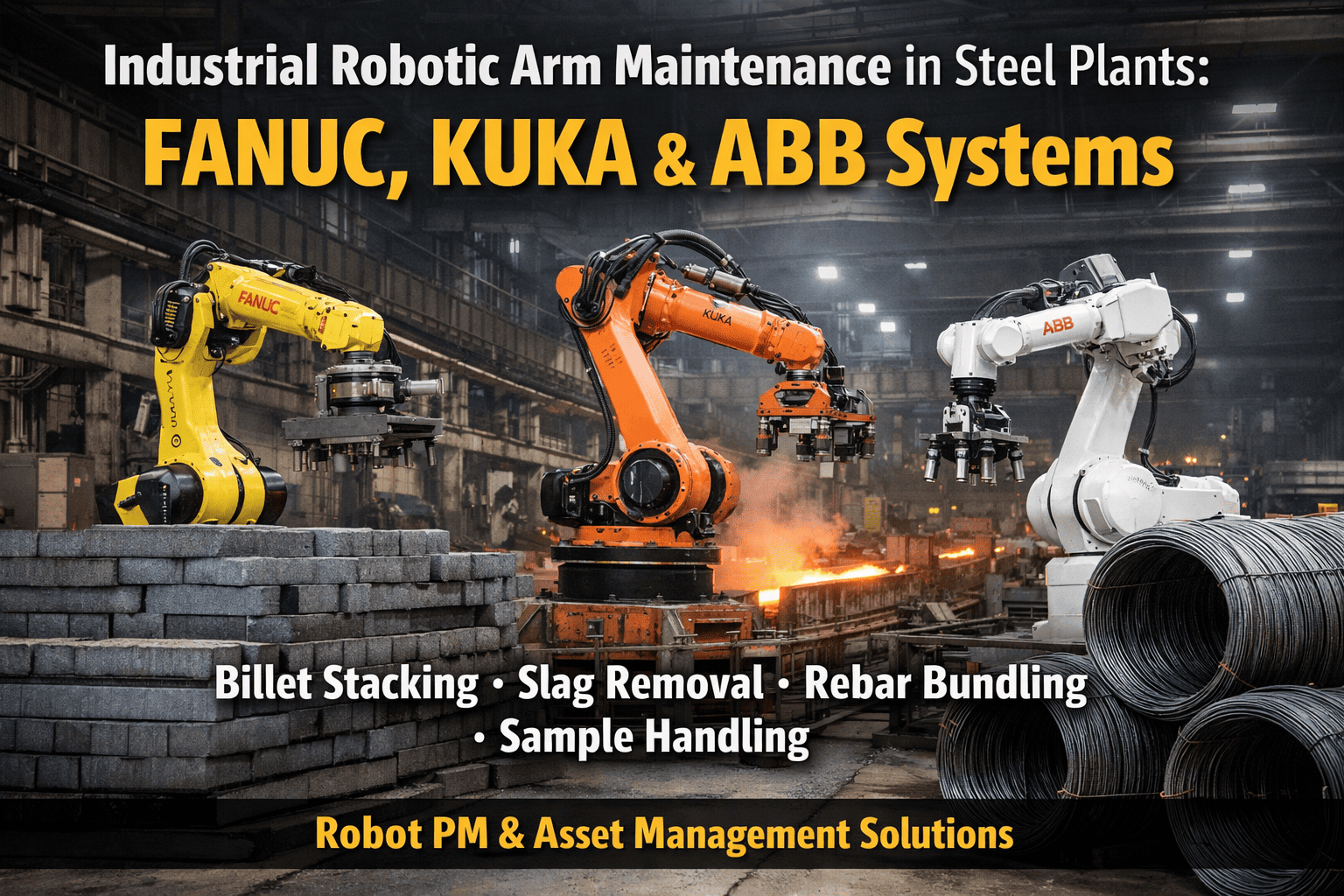 industrial-robotic-arm-maintenance-steel-plants-fanuc-kuka-abb