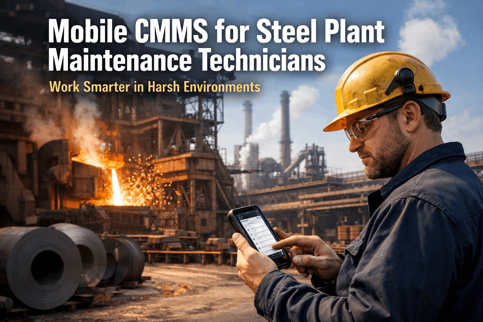mobile-cmms-steel-plant-maintenance-technicians