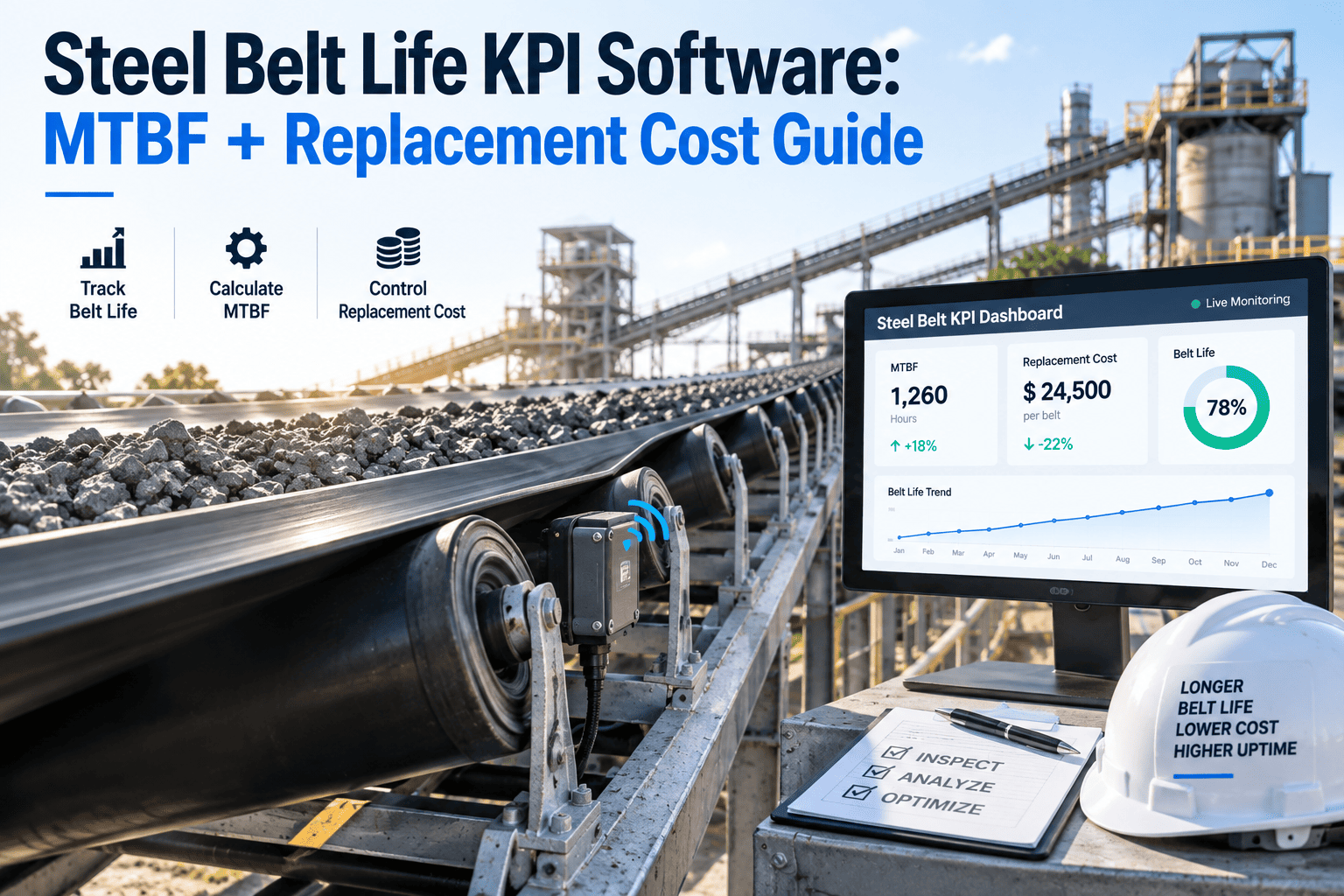 steel-belt-life-kpi-software-mtbf-replacement-cost-guide
