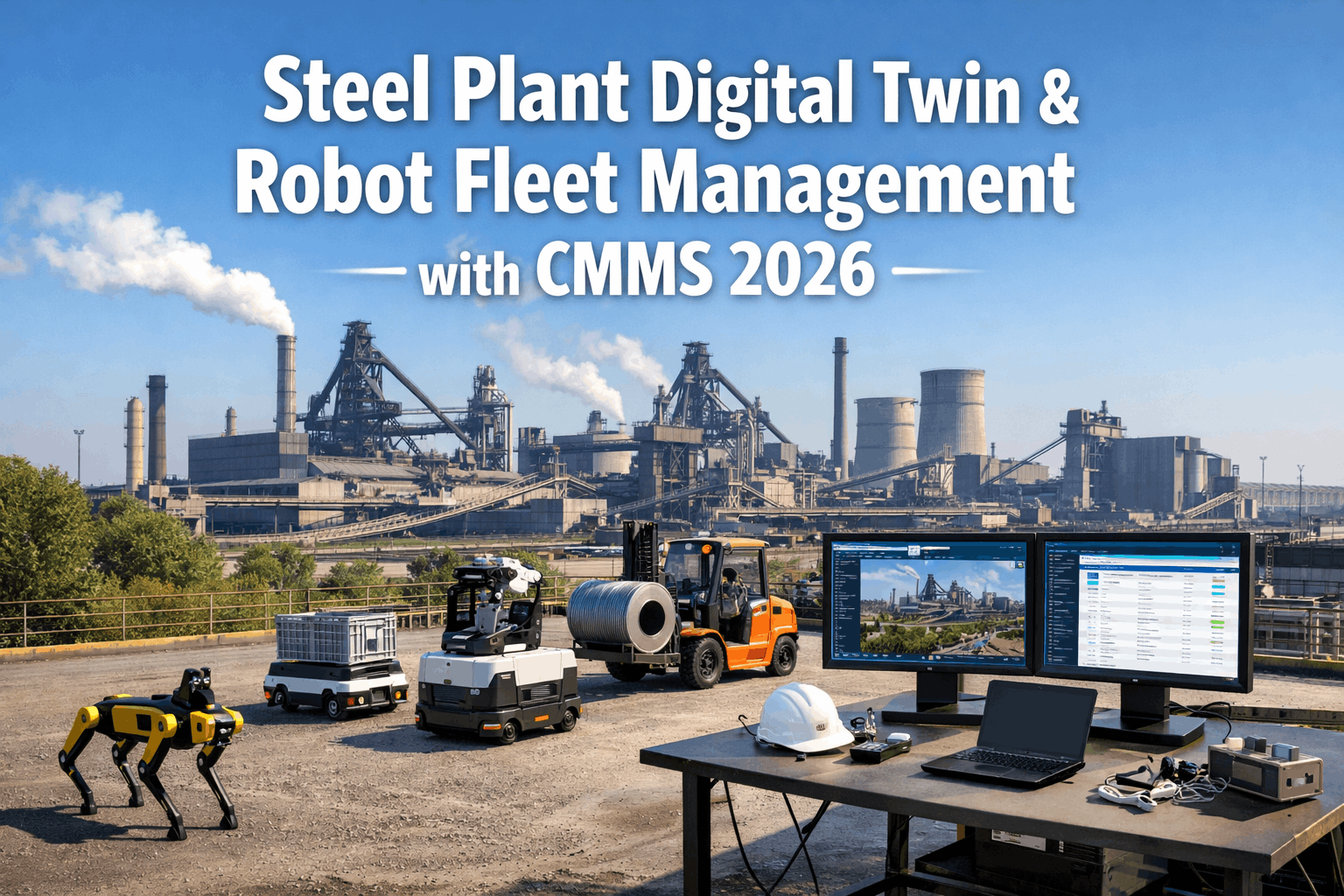 steel-plant-digital-twin-robot-fleet-management-cmms-2026