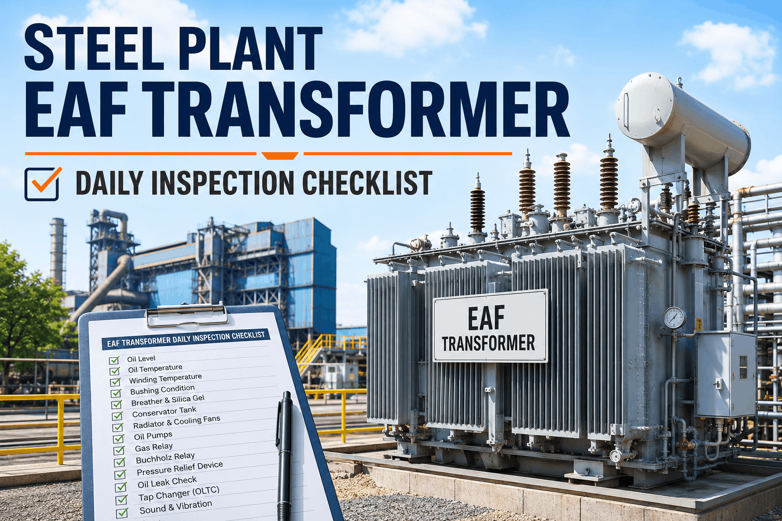 steel-plant-eaf-transformer-daily-inspection-checklist