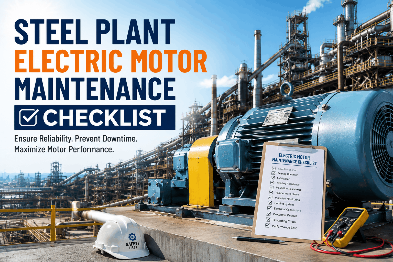 steel-plant-electric-motor-maintenance-checklist