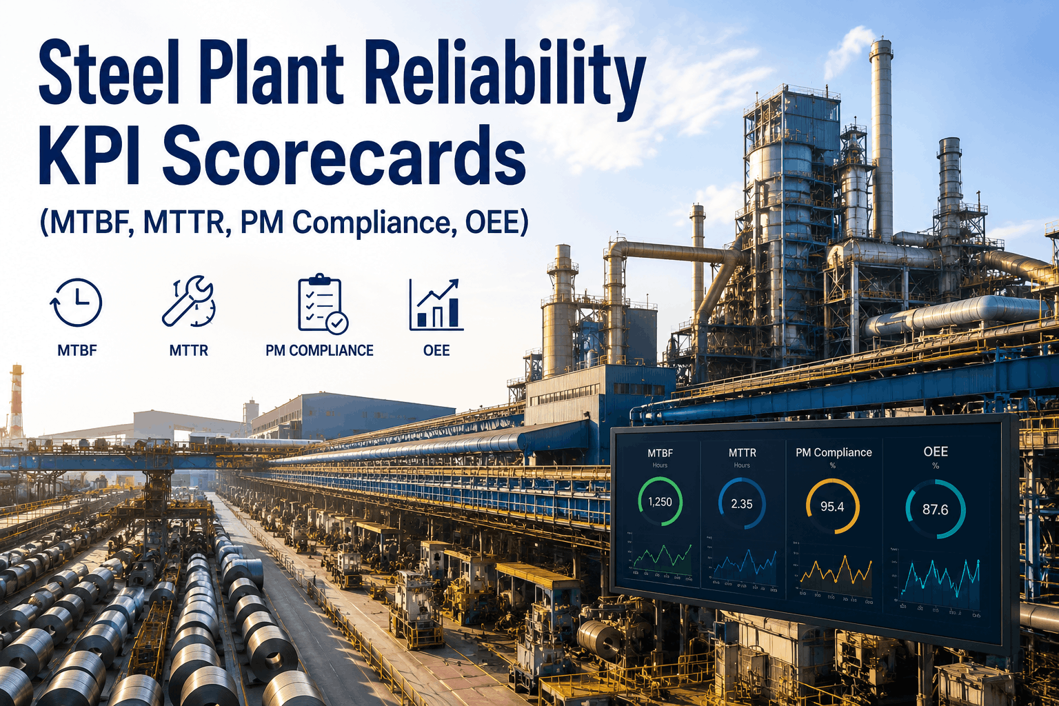 steel-plant-reliability-kpi-scorecards-(mtbf,-mttr,-pm-compliance,-oee